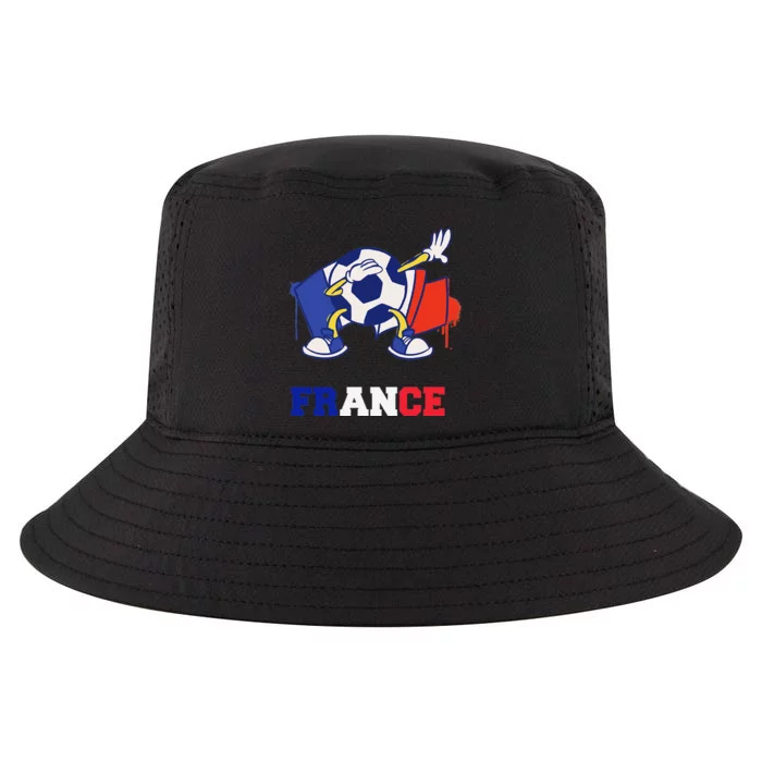 France Soccer Shirt Dabbing Soccer Ball French Flag Cool Comfort Performance Bucket Hat