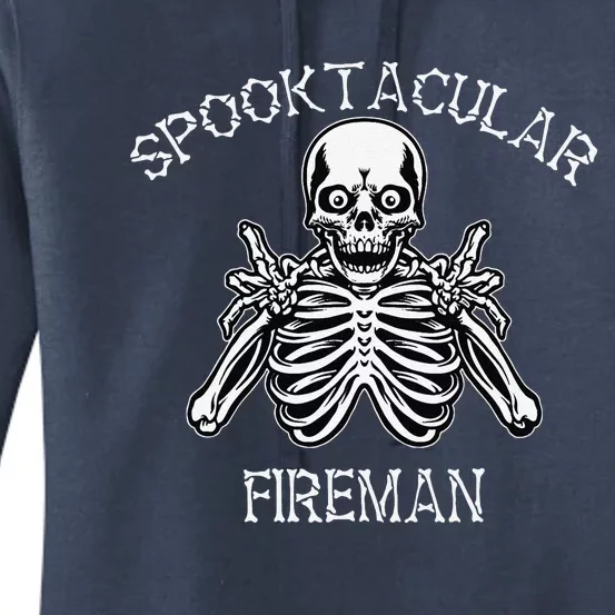 Funny Spooky Spooktacular Fireman Halloween Women's Pullover Hoodie