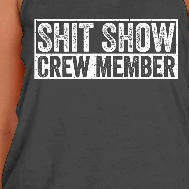 Funny Shit Show Crew Member Women's Knotted Racerback Tank