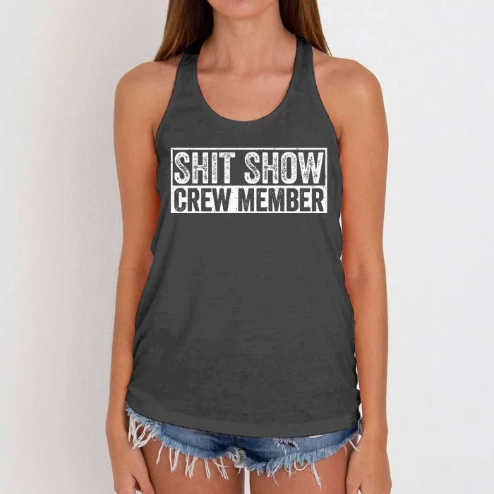 Funny Shit Show Crew Member Women's Knotted Racerback Tank