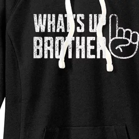 Funny Sketch Streamer Whats Up Brother Front & Back Print Women's Fleece Hoodie