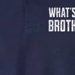 Funny Sketch Streamer Whats Up Brother Front & Back Print Softstyle Adult Sport Polo