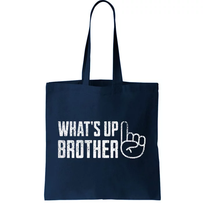 Funny Sketch Streamer Whats Up Brother Front & Back Print Tote Bag