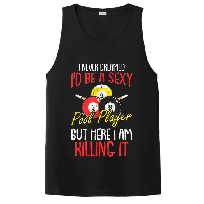 Funny Sports Snooker I Never Dreamed Billiards Pool Player Gift Performance Tank