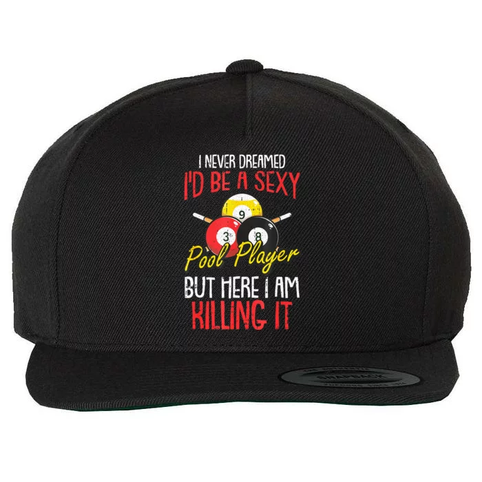 Funny Sports Snooker I Never Dreamed Billiards Pool Player Gift Wool Snapback Cap