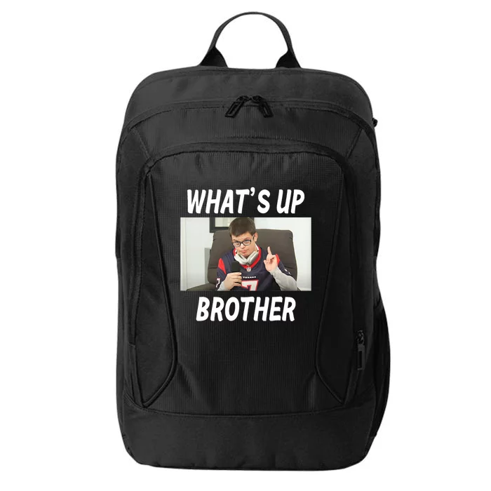 Funny Sketch Streamer Whats Up Brother Funny Meme City Backpack