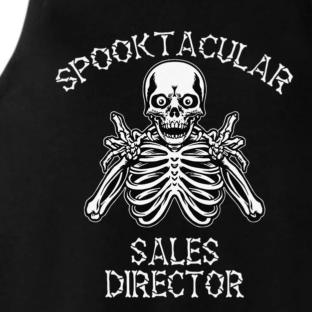 Funny Spooky Spooktacular Sales Director Halloween Ladies Tri-Blend Wicking Tank