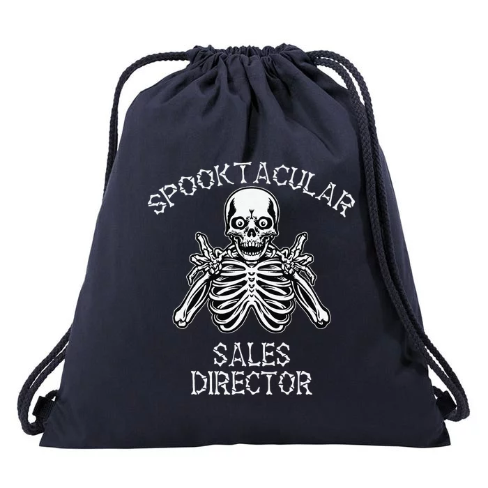 Funny Spooky Spooktacular Sales Director Halloween Drawstring Bag