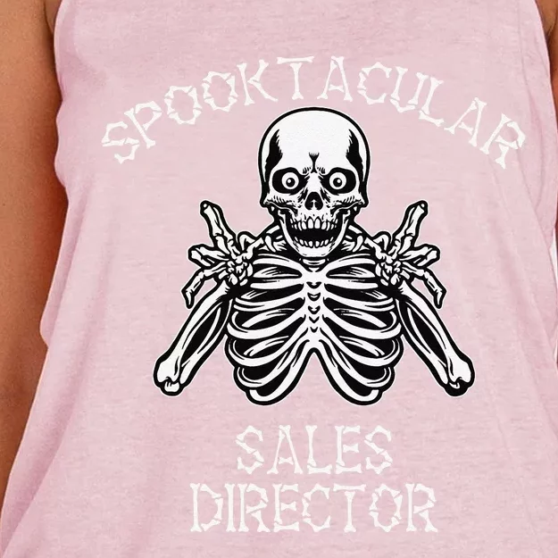 Funny Spooky Spooktacular Sales Director Halloween Women's Knotted Racerback Tank