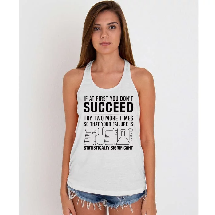 Funny Statistics Science Pun Gift For Men Women Chemistry Women's Knotted Racerback Tank