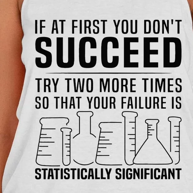 Funny Statistics Science Pun Gift For Men Women Chemistry Women's Knotted Racerback Tank