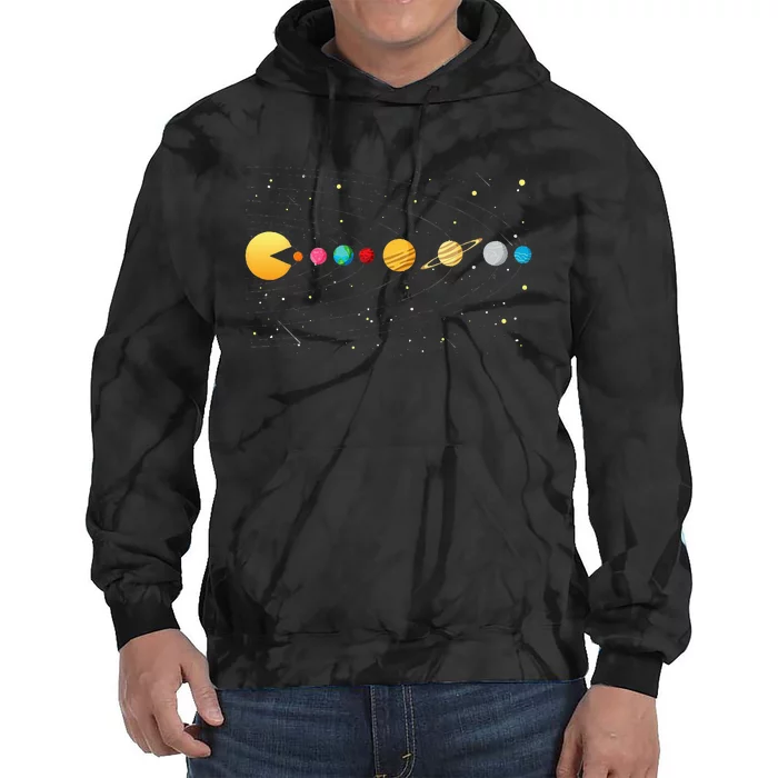 Funny Solar System Astronauts Space Video Games Tie Dye Hoodie