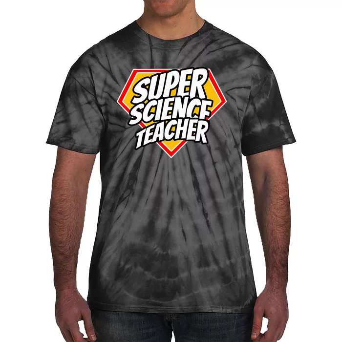 Funny Super Science Teacher Superhero Teacher Tie-Dye T-Shirt