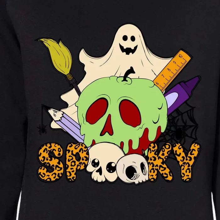 Funny Spooky Season Retro Spooky Teacher Halloween Costume Gift Womens California Wash Sweatshirt