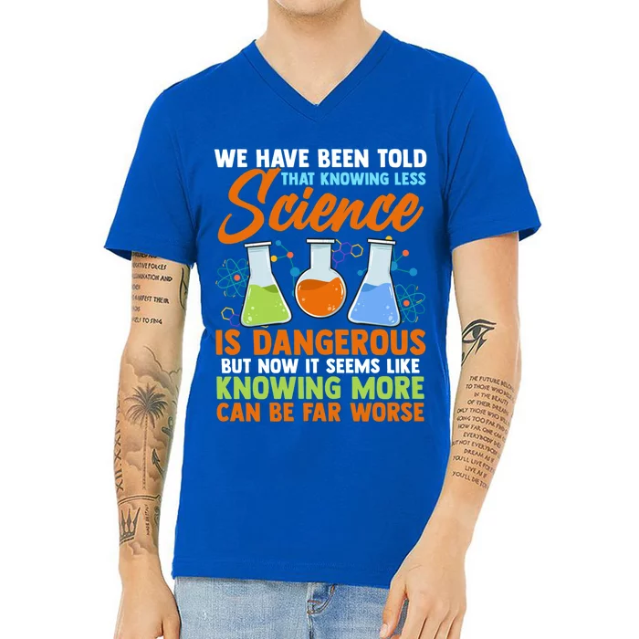 Funny Scientist Science Humor Gift V-Neck T-Shirt