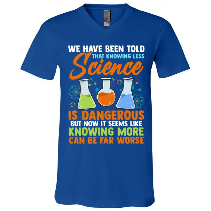 Funny Scientist Science Humor Gift V-Neck T-Shirt