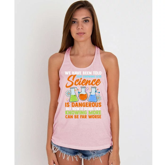 Funny Scientist Science Humor Gift Women's Knotted Racerback Tank