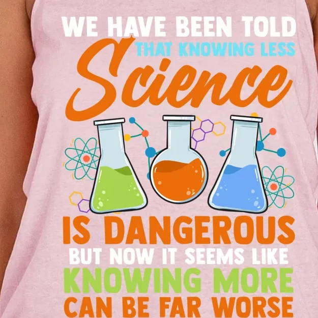 Funny Scientist Science Humor Gift Women's Knotted Racerback Tank