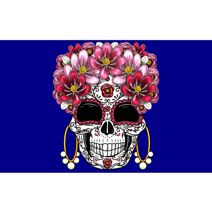 Floral Sugar Skull Day Of The Dead Dia De Muertos Gift Meaningful Gift Bumper Sticker