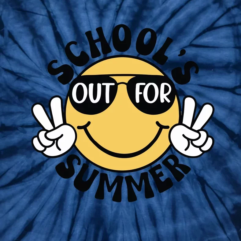 Funny Smiley Schools Out For Summer Tie-Dye T-Shirt