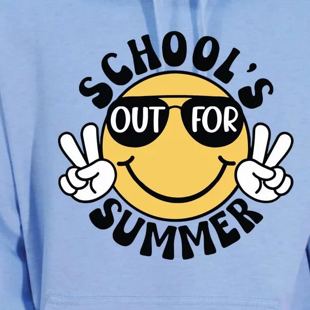 Funny Smiley Schools Out For Summer Unisex Surf Hoodie