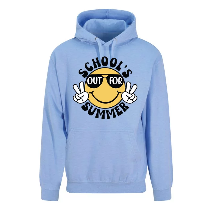 Funny Smiley Schools Out For Summer Unisex Surf Hoodie