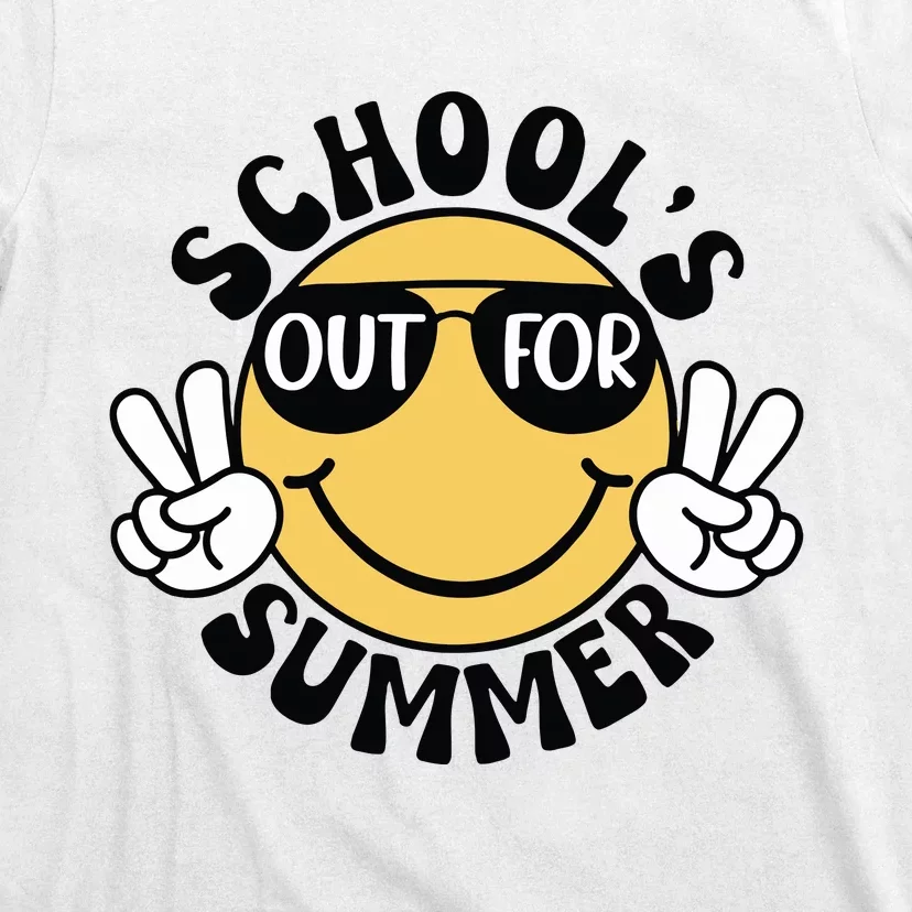 Funny Smiley Schools Out For Summer T-Shirt