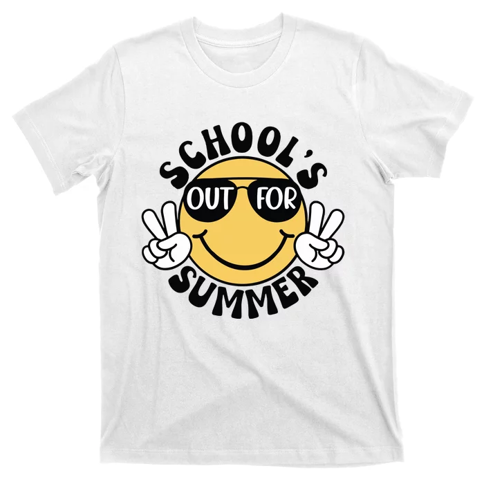 Funny Smiley Schools Out For Summer T-Shirt