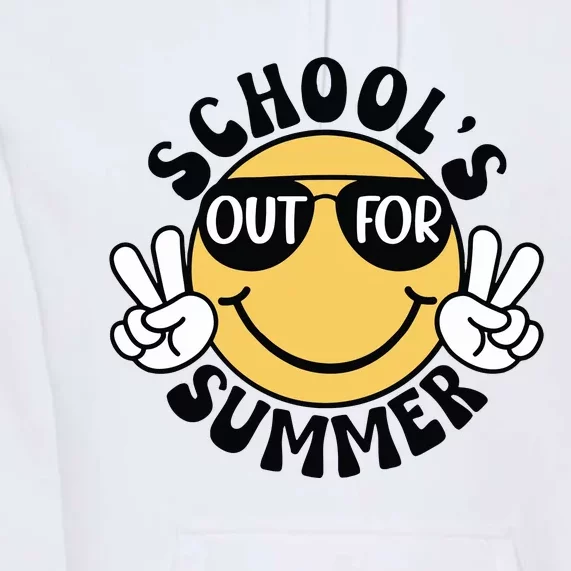 Funny Smiley Schools Out For Summer Premium Hoodie