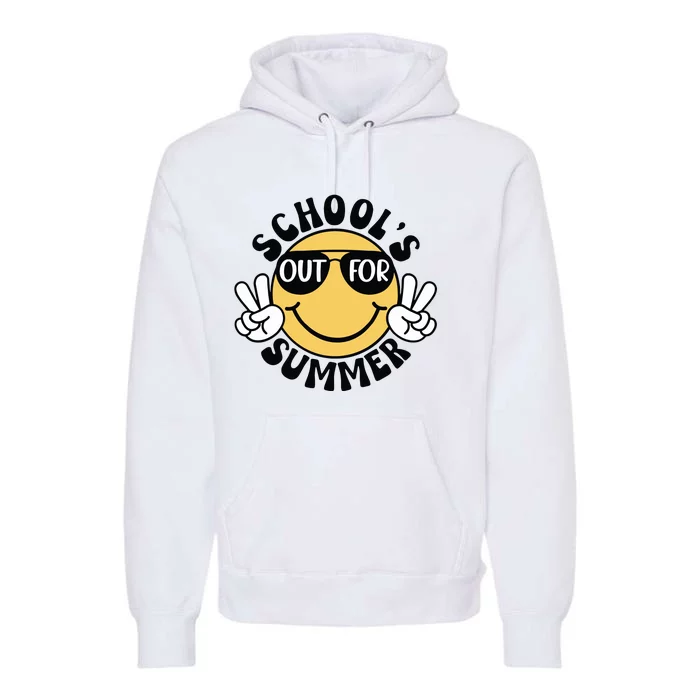 Funny Smiley Schools Out For Summer Premium Hoodie