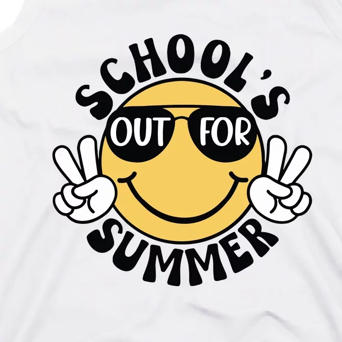 Funny Smiley Schools Out For Summer Tank Top