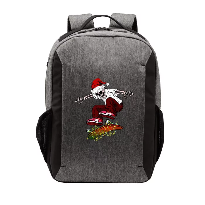 Funny Skeleton Skateboard Christmas Pajama Santa Skateboard Vector Backpack