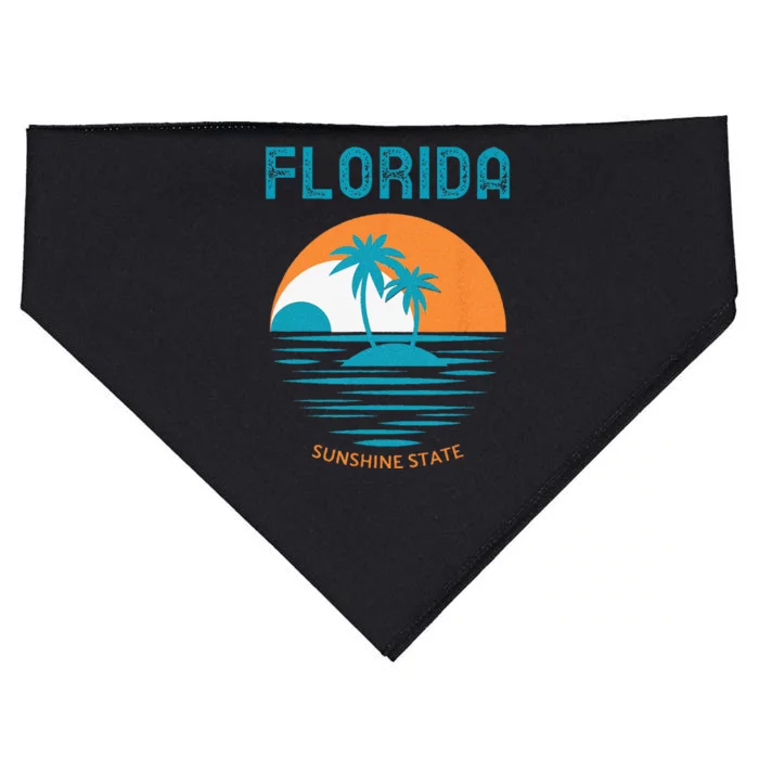 Florida Sunshine State Novelty Design USA-Made Doggie Bandana