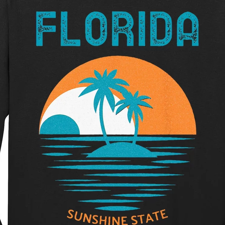 Florida Sunshine State Novelty Design Tall Long Sleeve T-Shirt