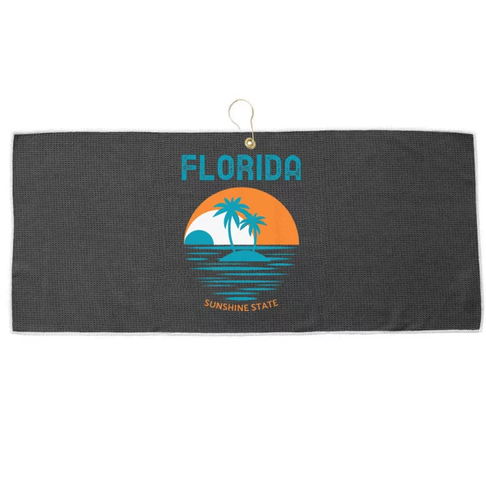 Florida Sunshine State Novelty Design Large Microfiber Waffle Golf Towel