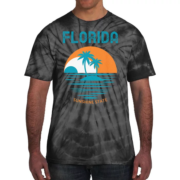 Florida Sunshine State Novelty Design Tie-Dye T-Shirt