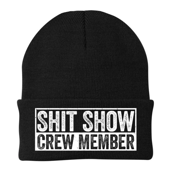 Funny S.h.i.t Show Crew Member Hilarious For Adults Knit Cap Winter Beanie