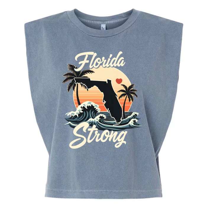 Florida Strong Support & Pray For Florida Garment-Dyed Women's Muscle Tee