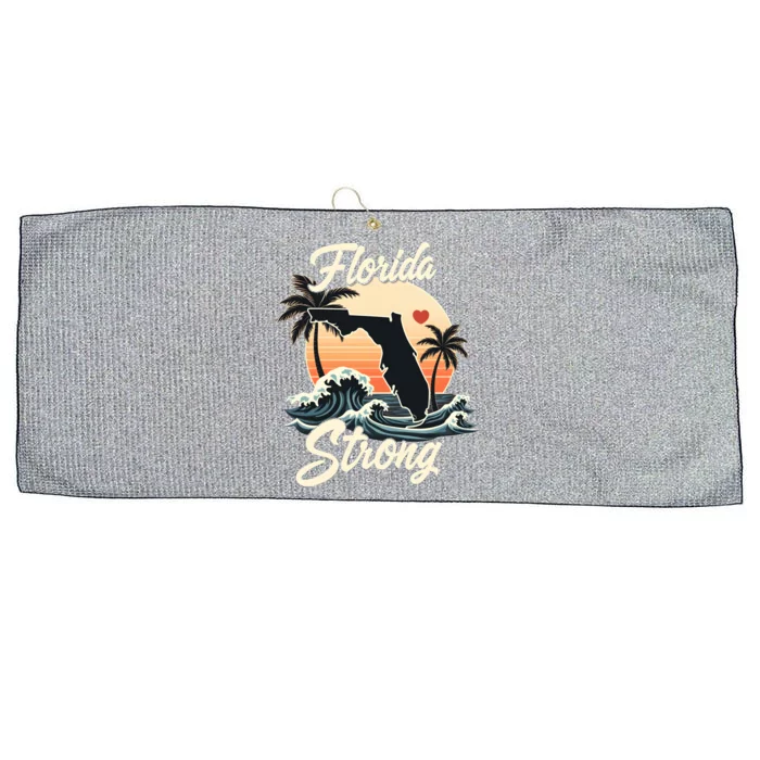 Florida Strong Support & Pray For Florida Large Microfiber Waffle Golf Towel