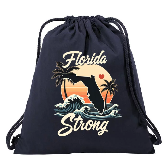 Florida Strong Support & Pray For Florida Drawstring Bag