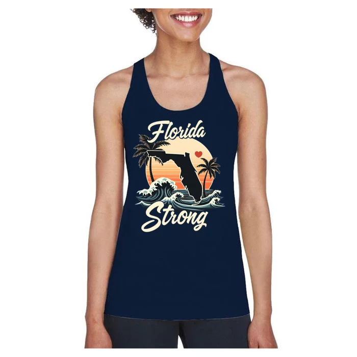 Florida Strong Support & Pray For Florida Women's Racerback Tank