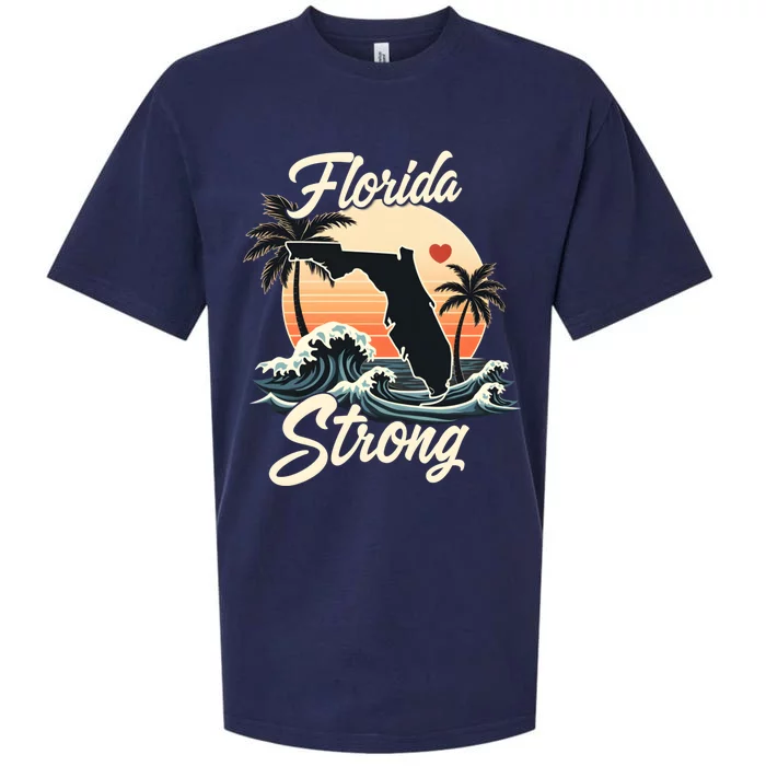 Florida Strong Support & Pray For Florida Sueded Cloud Jersey T-Shirt