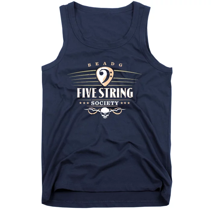 Five String Society For 5 String Bass Guitar Players Tank Top