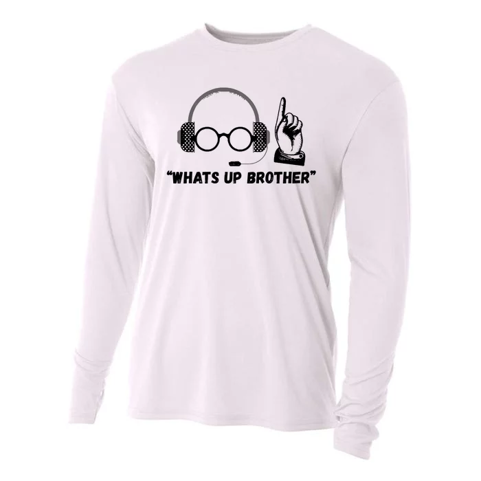 Funny Sketch Streamer Whats Up Brother Cooling Performance Long Sleeve Crew