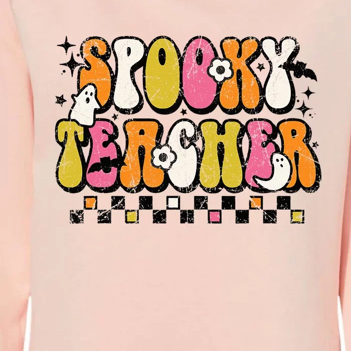 Funny Spooky Season Retro Spooky Teacher Halloween Costume Womens California Wash Sweatshirt