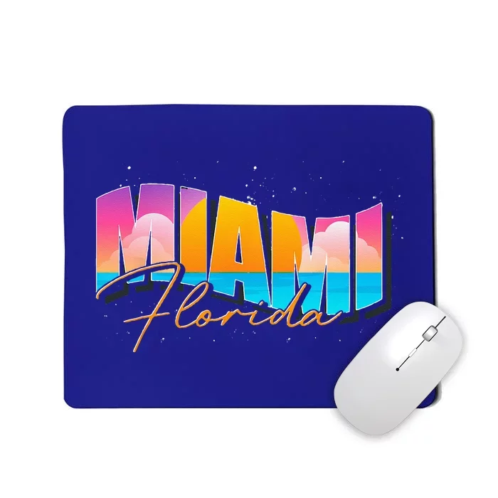 FL State Summer Vacation Tropical South Beach Miami Florida Mousepad