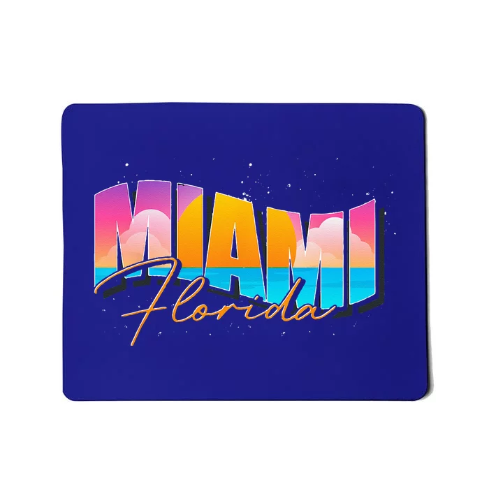 FL State Summer Vacation Tropical South Beach Miami Florida Mousepad