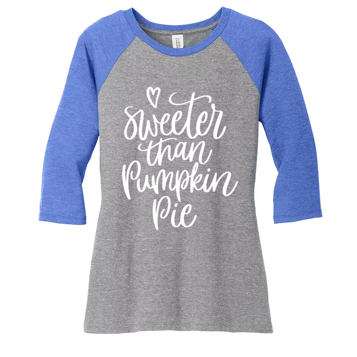 Fall Season Sweeter Than Pumpkin Pie Adv009b Gift Women's Tri-Blend 3/4-Sleeve Raglan Shirt