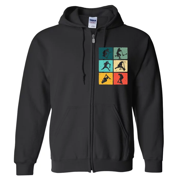 Funny Scooters Stunt Vintage Art For Men Women Best Riders Full Zip Hoodie