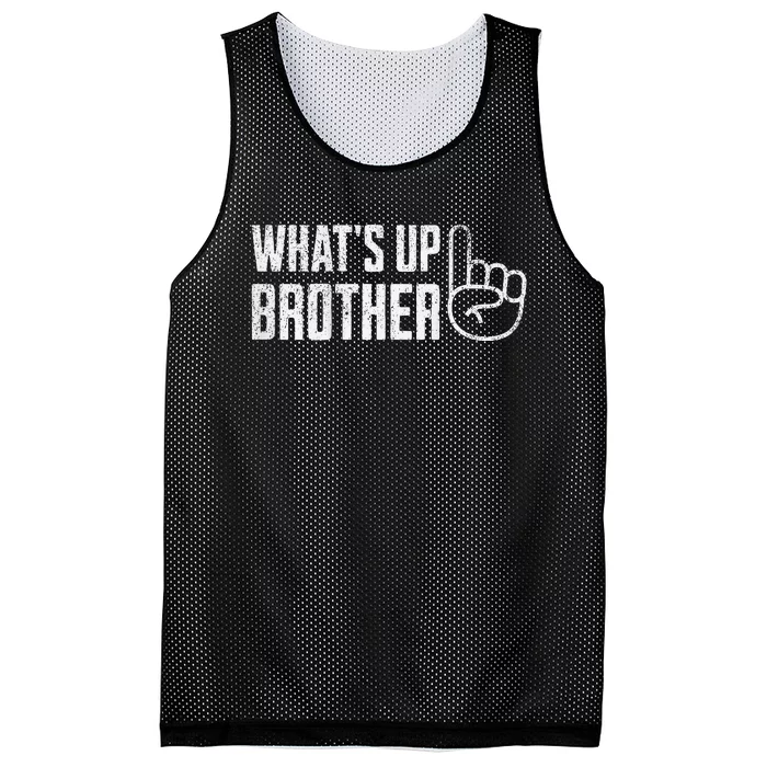 Funny Sketch Streamer Whats Up Brother Mesh Reversible Basketball Jersey Tank